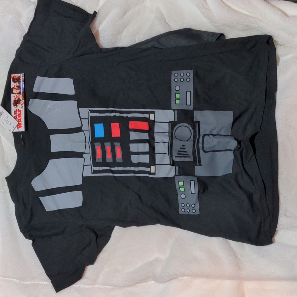 Star Wars Darth Vader T shirt with detachable cape men's XXL Halloween